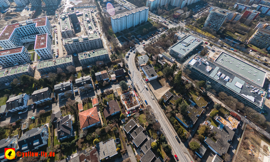 15.02.2023 - Baustell an der Niederalmstraße 16 aus der Luft